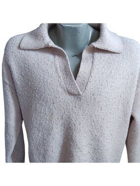 Vintage Men's Medium Sweater Wild Fable 90's Boucle Knit Pullover Beige